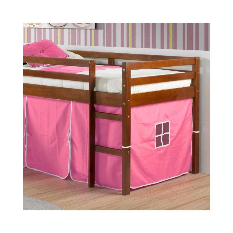 Donco Trading Company Kids Beds Loft Bed 750TE Twin Tent Loft Bed W/Slide (P) Donco Trading Company