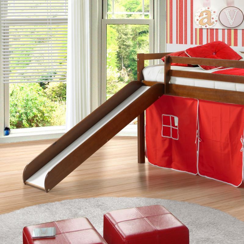 Donco Trading Company Kids Beds Loft Bed 750TE Twin Tent Loft Bed W/Slide (R) Donco Trading Company