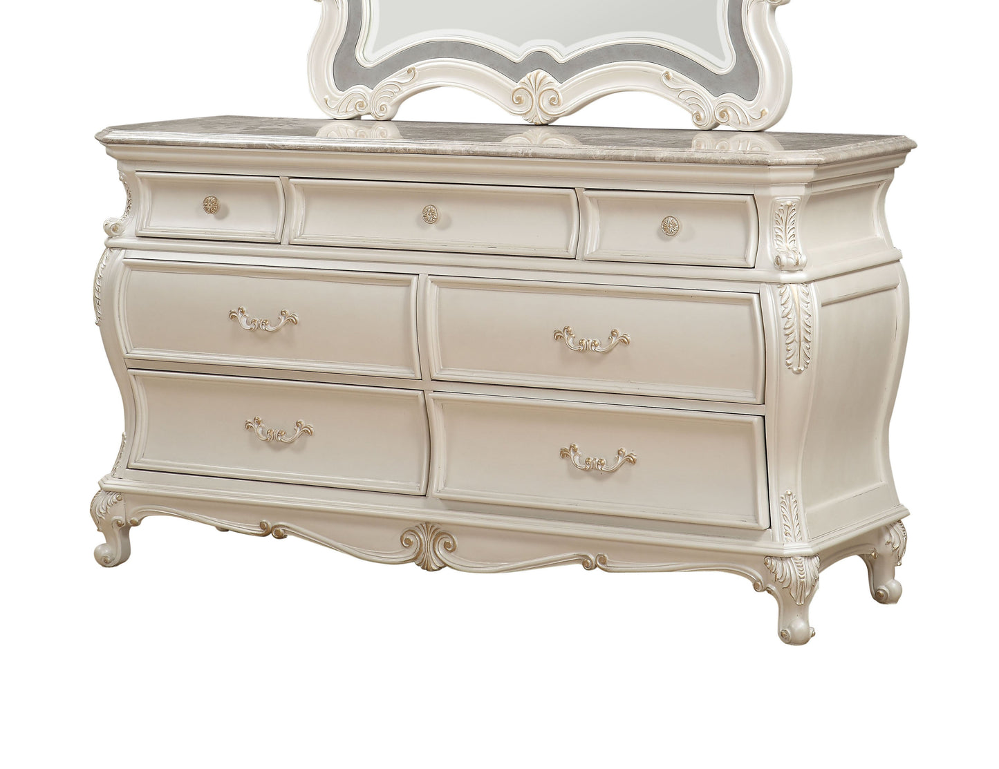 Chantelle Pearl White Dresser ACME East