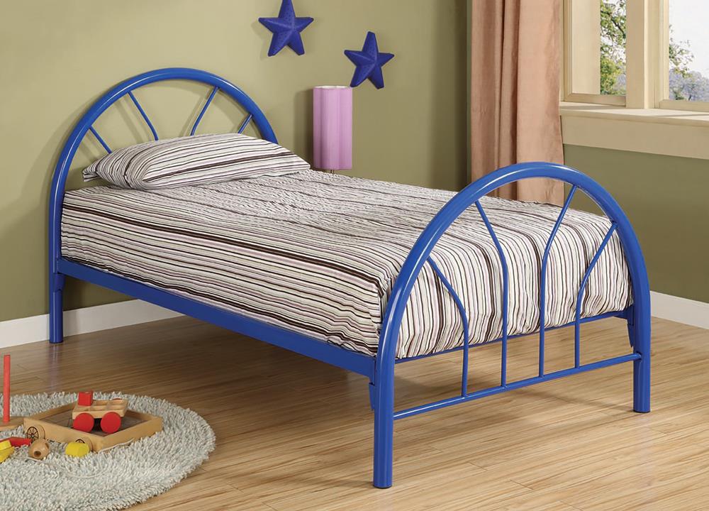 Transitional Blue Twin Bed Coaster Z2 Premium