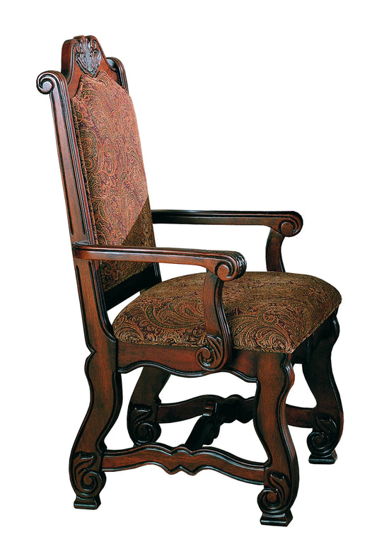 Neo Renaissance Brown Dining Arm Chair, Set of 2 Crown Mark