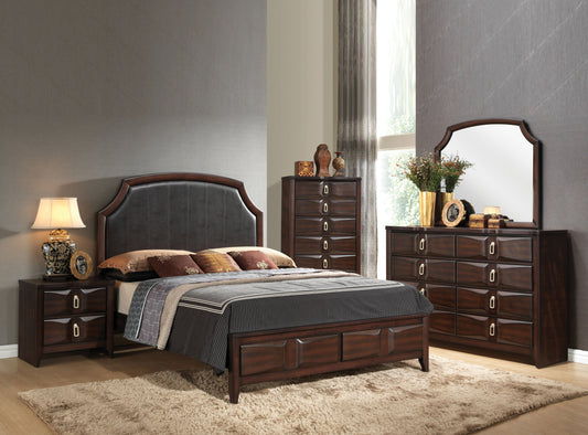 Lancaster Espresso PU & Espresso Queen Bed ACME East