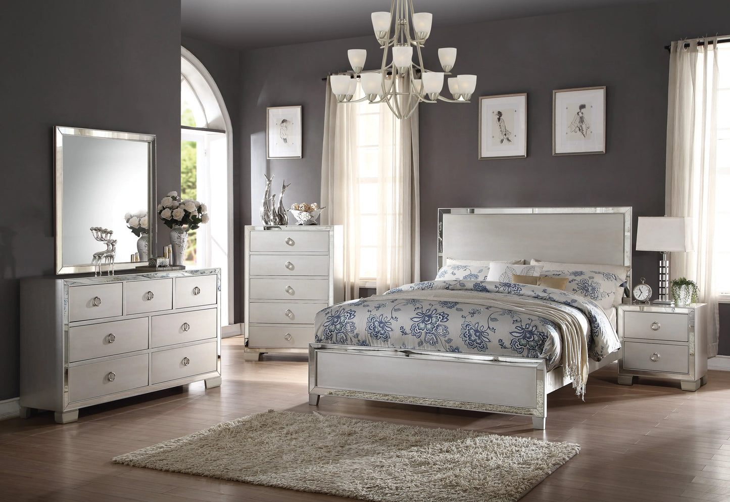 Voeville II Platinum Queen Bed ACME East