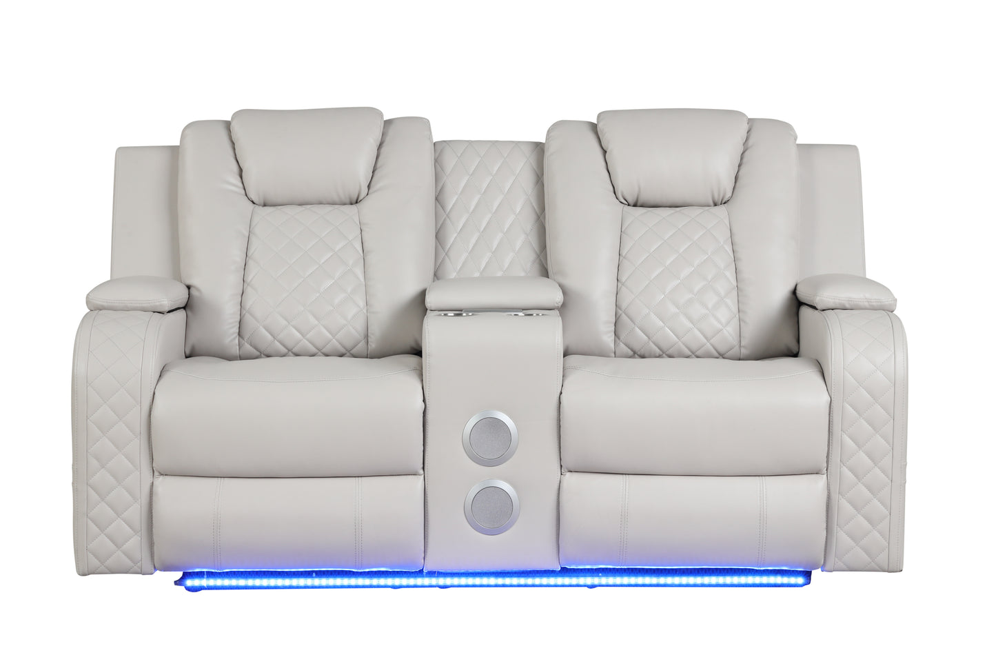 Benz LED & Power Recliner 2 PC Made With Faux Leather in Ice House to Home Furnishings LLC