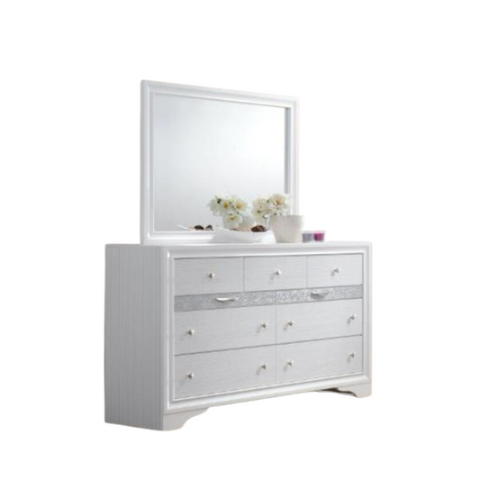 Sadeel White Dresser Mirror Massa Gallery Furniture