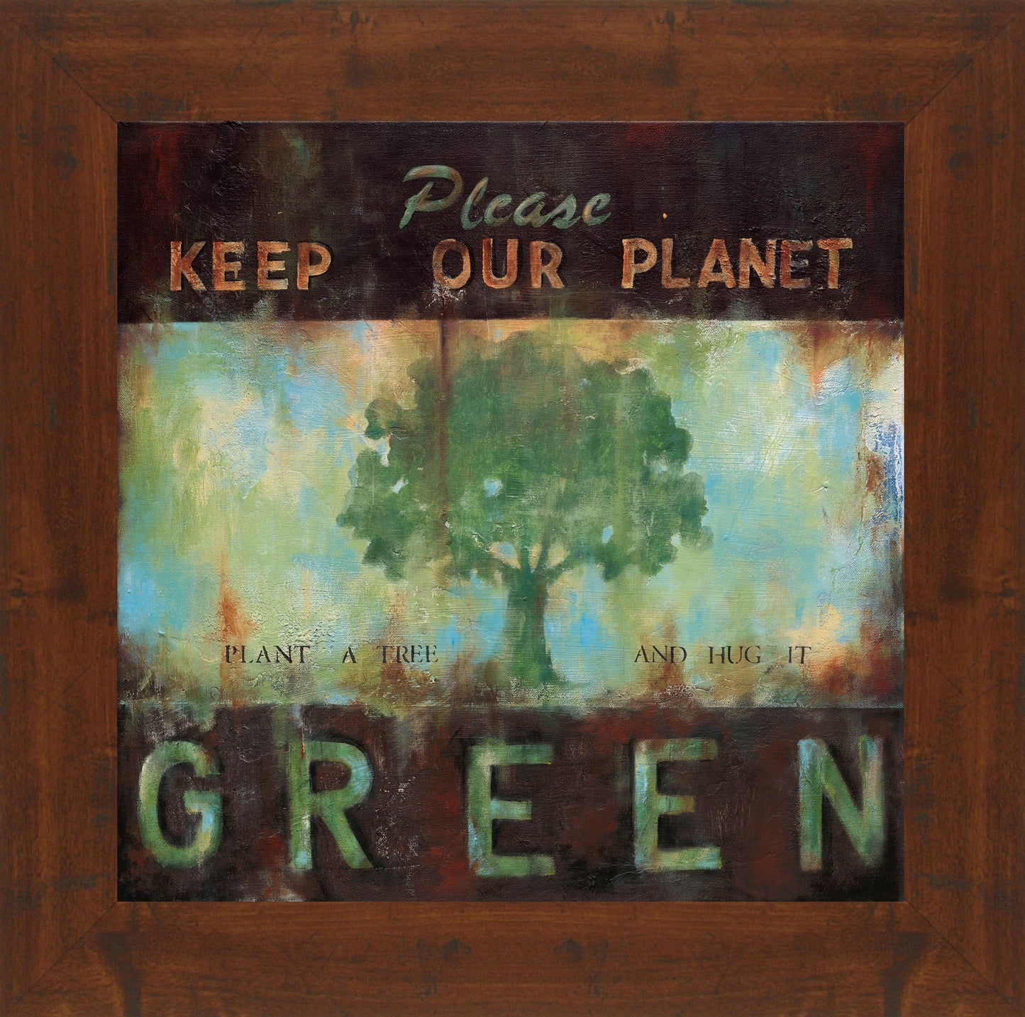 Green Planet By Wani Pasion - Framed Print Wall Art - Green Classy Art