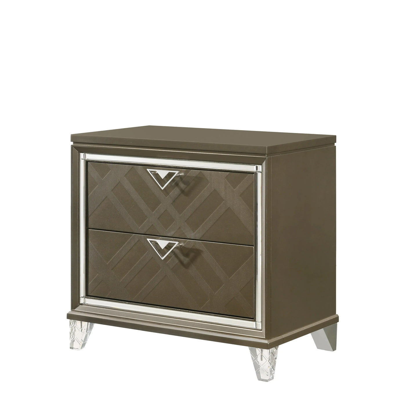 Skylar Dark Champagne Nightstand ACME East