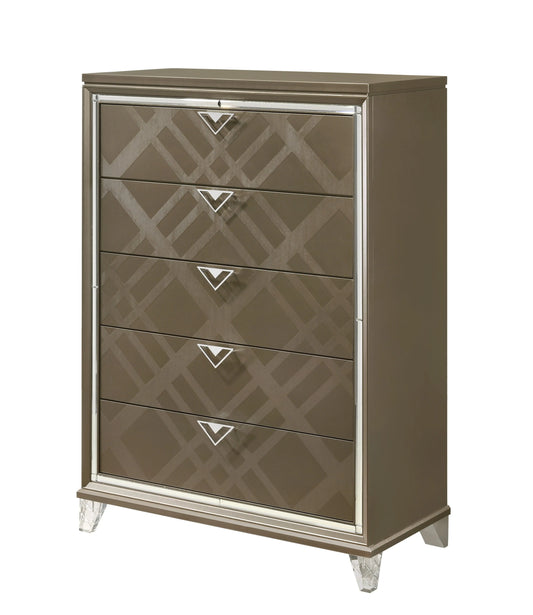 Skylar Dark Champagne Chest ACME East