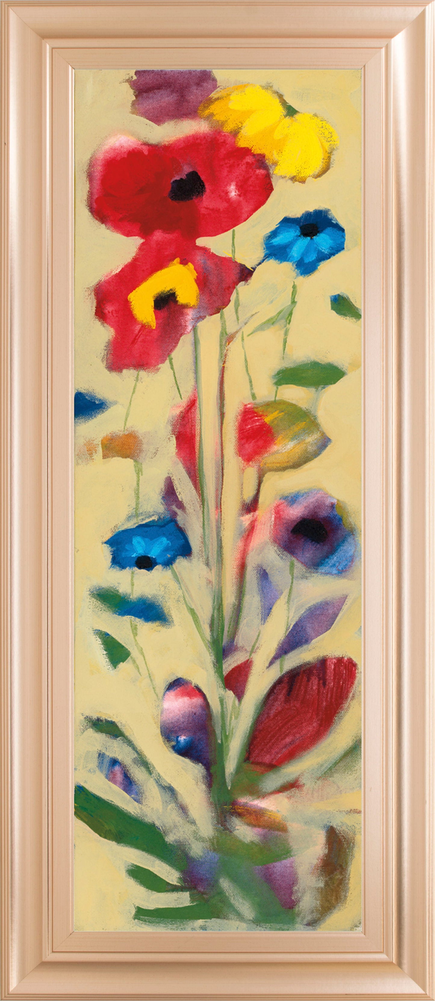 Wildflower I By Jennifer Zybala - Framed Print Wall Art - Red Classy Art