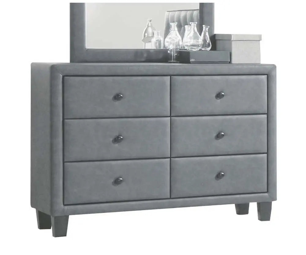 Saveria 2-Tone Gray PU Dresser ACME East