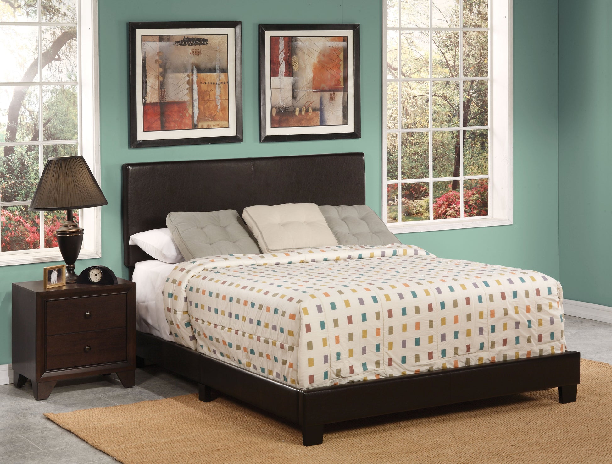 Lien Espresso PU Queen Bed ACME East