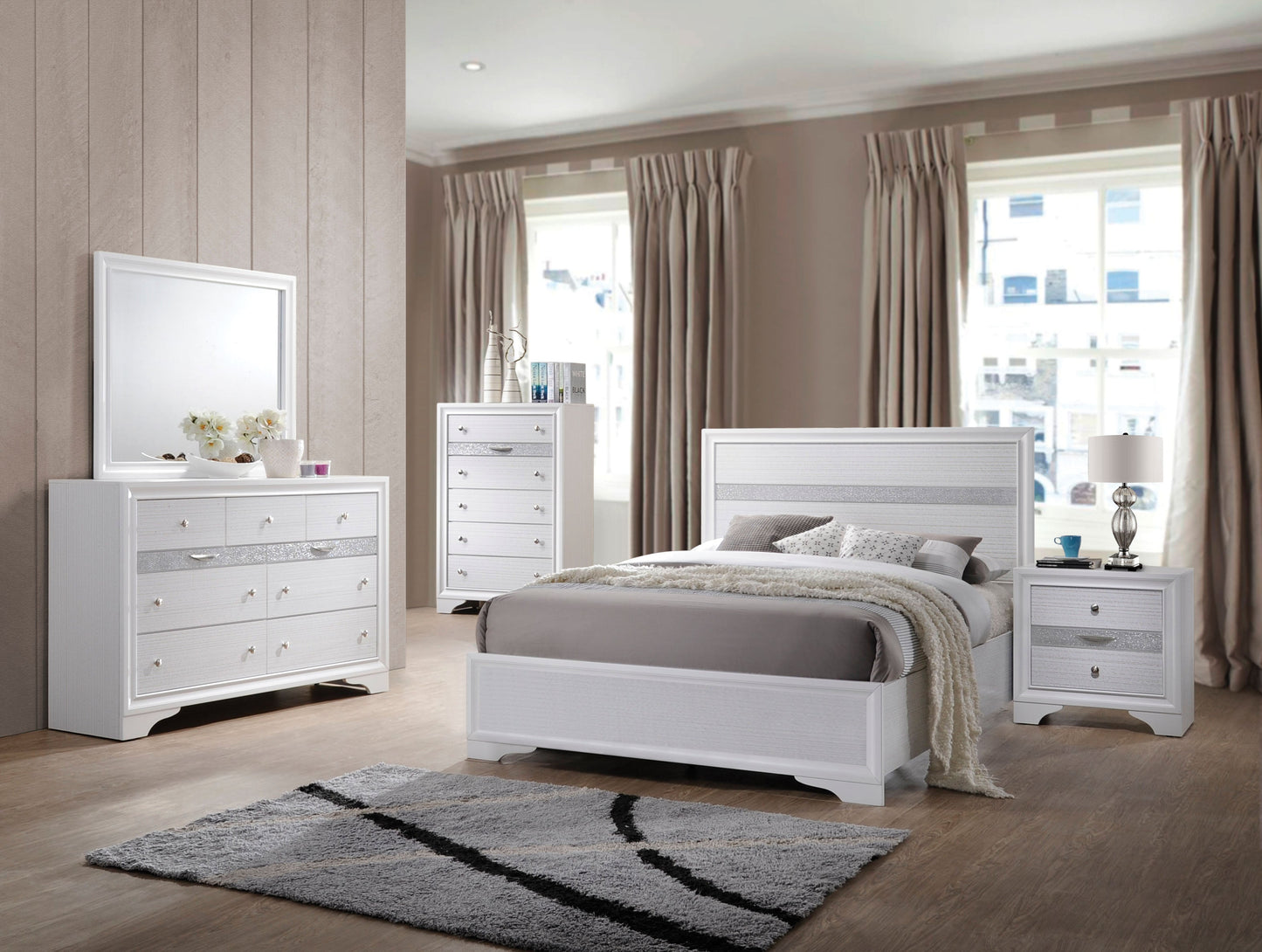 Naima White Twin Bed ACME East