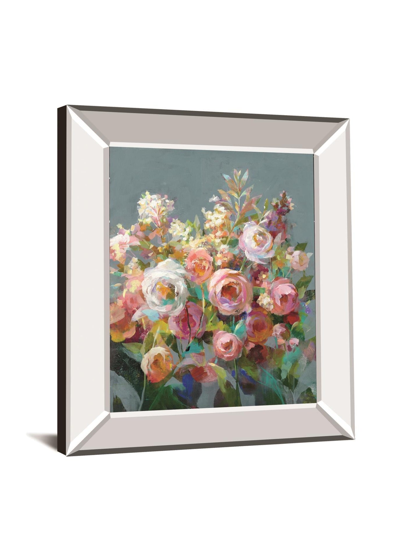 Joy Of The Garden II By Danhui Nai - Mirror Framed Print Wall Art - Pink Classy Art