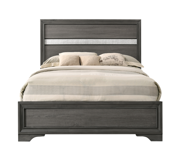 Naima Gray Twin Bed (No Storage) ACME East