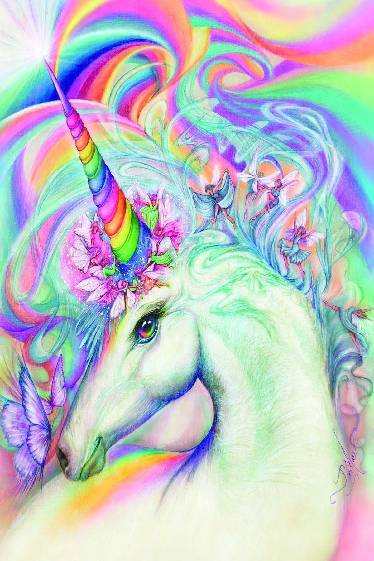 Unicorn By P.S. Art - Purple Classy Art