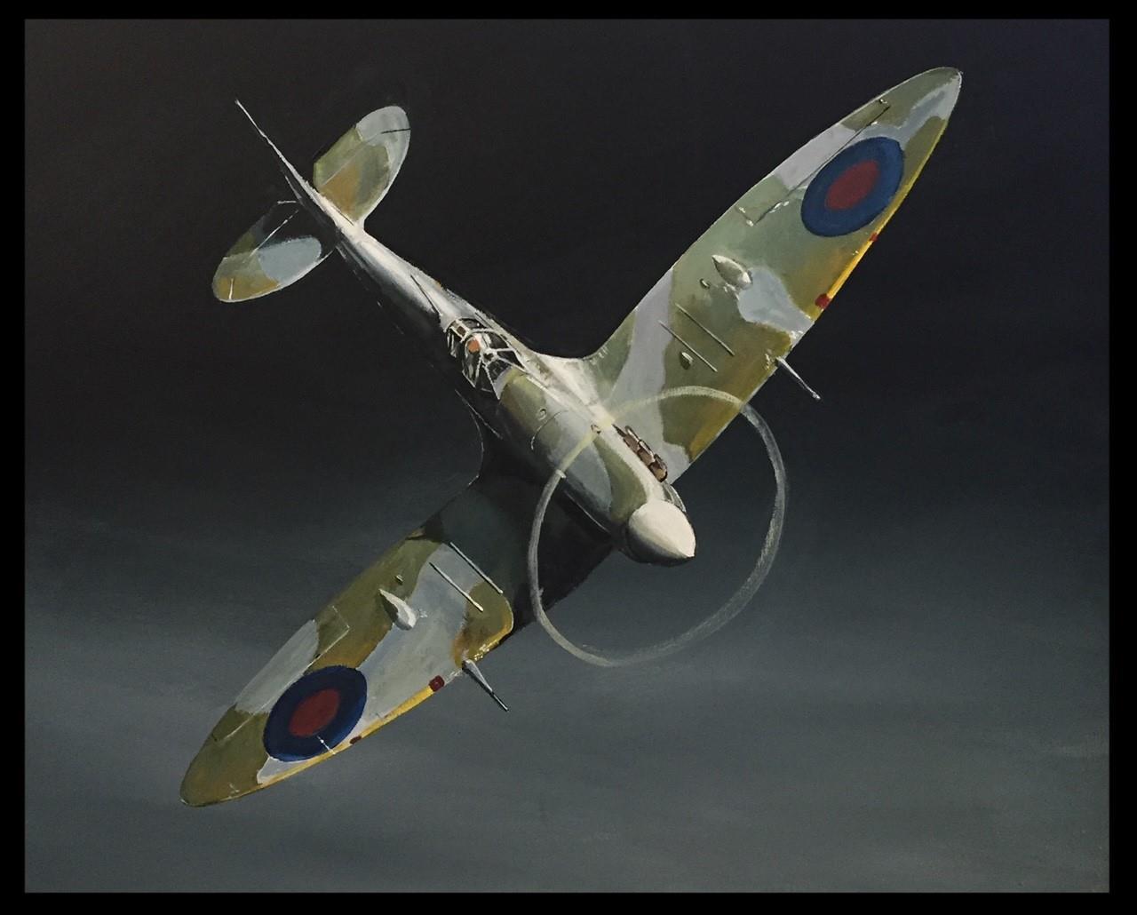 Framed Small - Plane I By P.s. Art - Dark Gray Classy Art