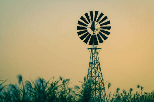 Windmill In Sepia - Beige Classy Art