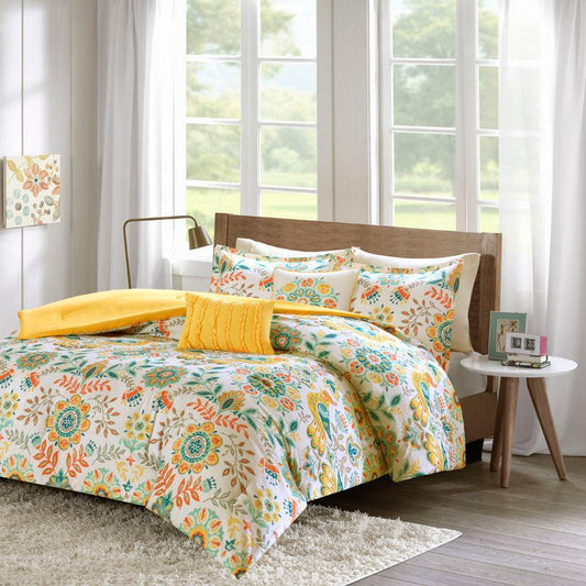 26 " W Nina Comforter Set Multi Twin/Twin XL Olliix.com