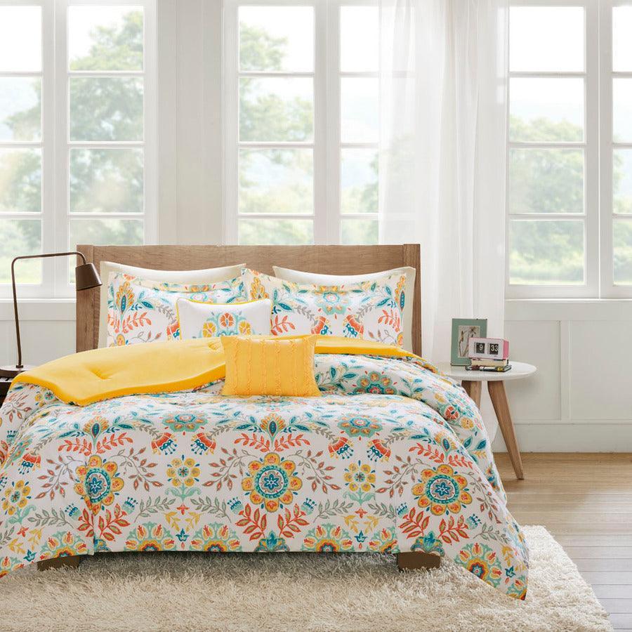 26 " W Nina Comforter Set Multi Twin/Twin XL Olliix.com