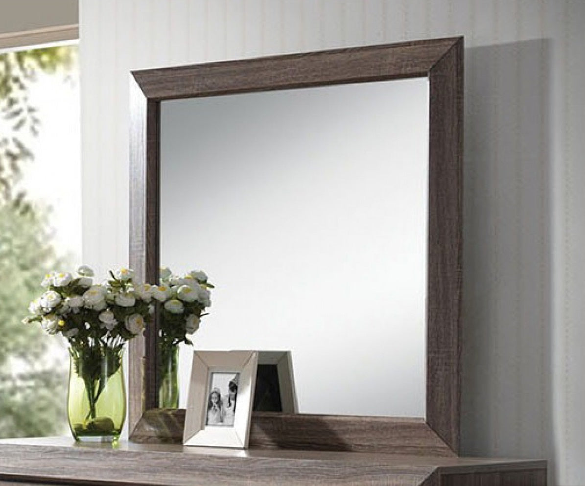 Acme Lyndon Landscape Mirror in Weathered Gray Grain 26024 ACME East