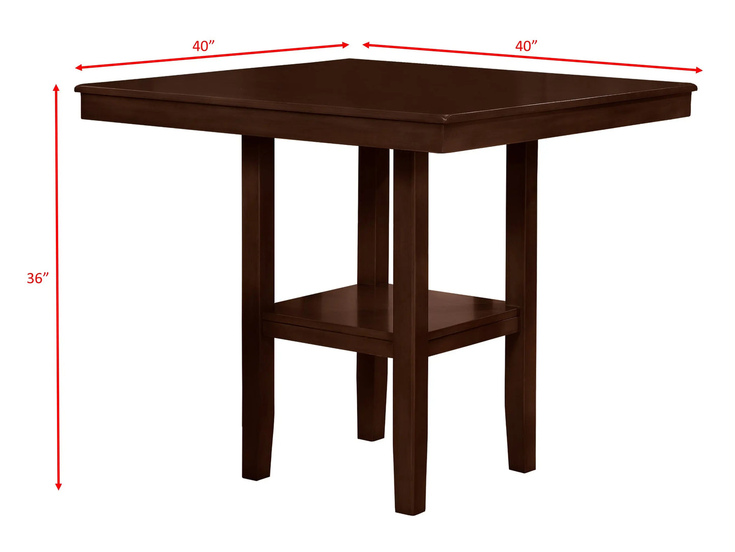 Tahoe Brown 5-Piece Counter Height Dining Set Crown Mark