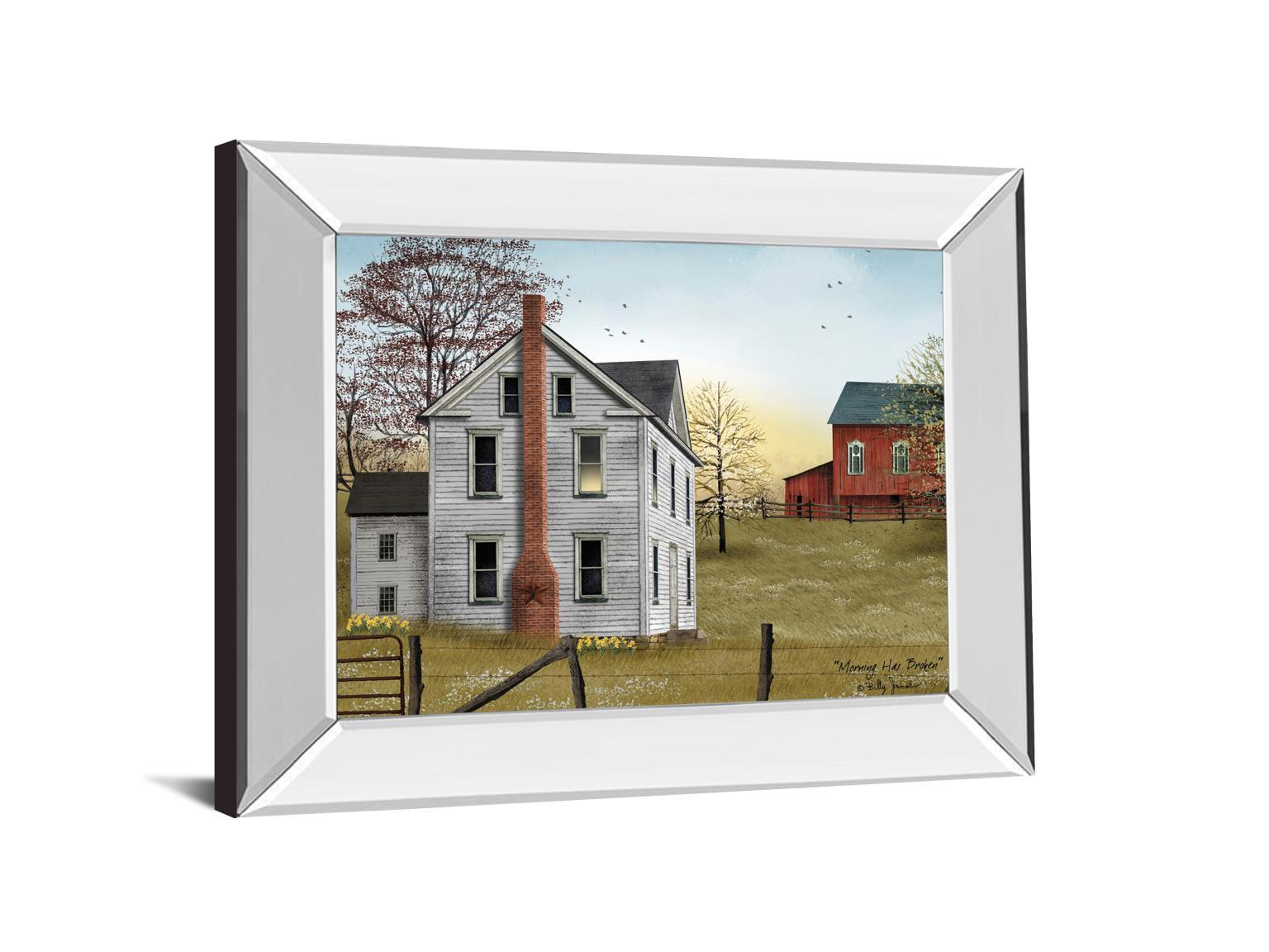 Morning Has Broken By Billy Jacobs - Mirror Framed Print Wall Art - Green Classy Art