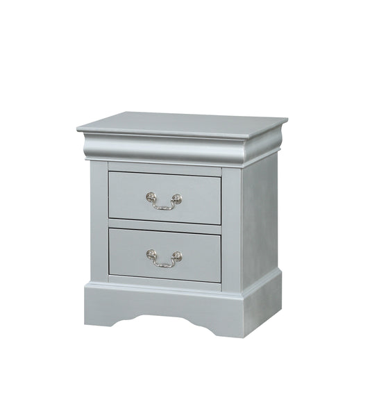 Louis Philippe III Platinum Nightstand ACME East