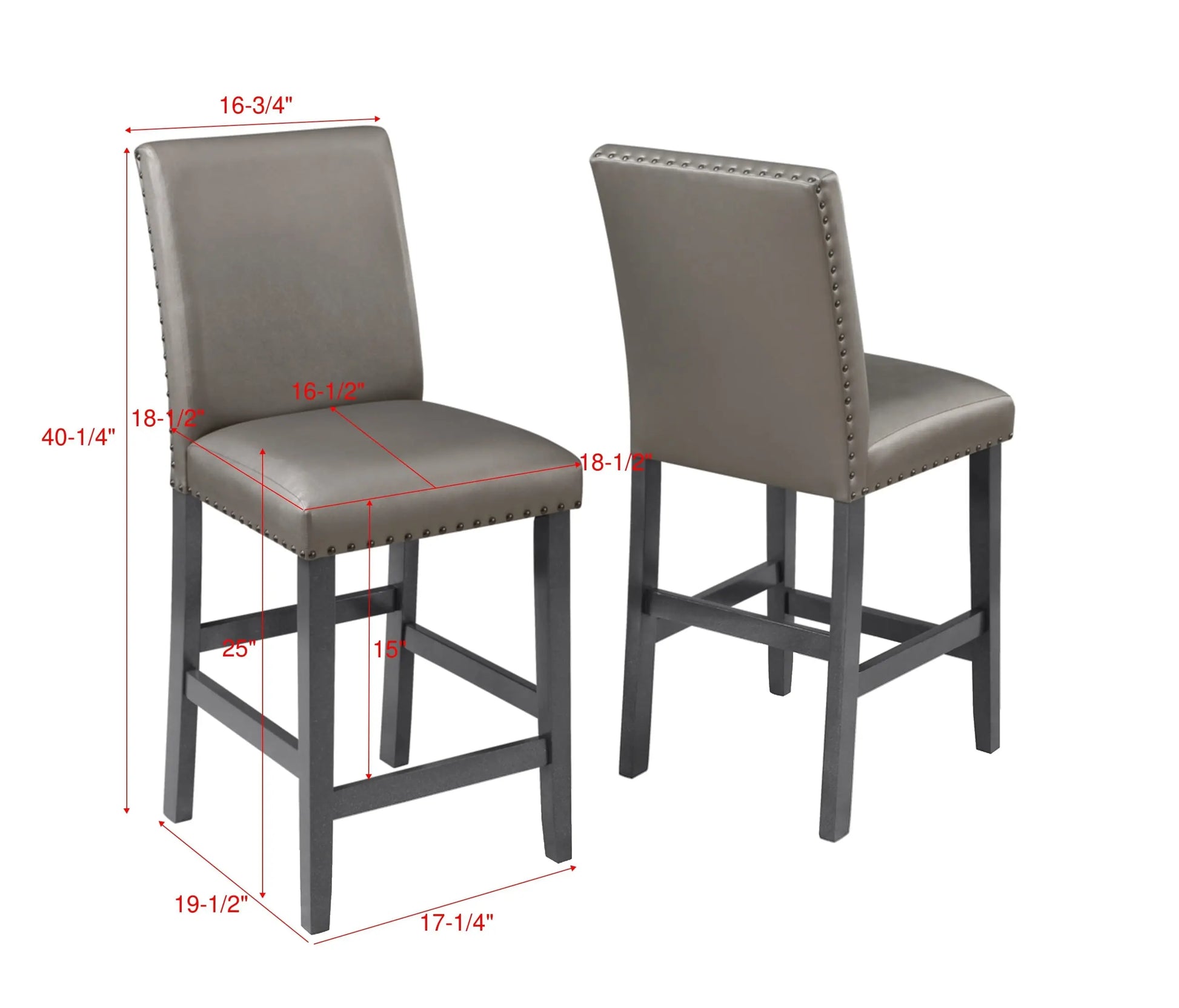 Bankston Gray Counter Height Dining Set Crown Mark