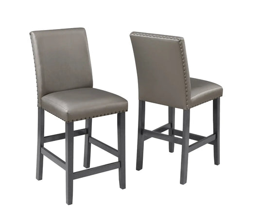 Bankston Gray Counter Height Chair, Set of 2 Crown Mark