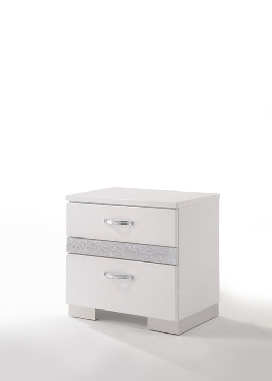 Naima II White High Gloss Nightstand ACME East