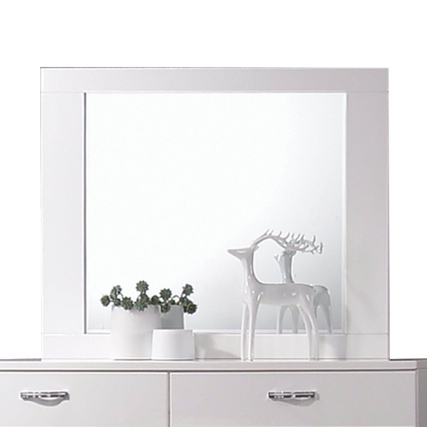 Naima II White High Gloss Mirror ACME East