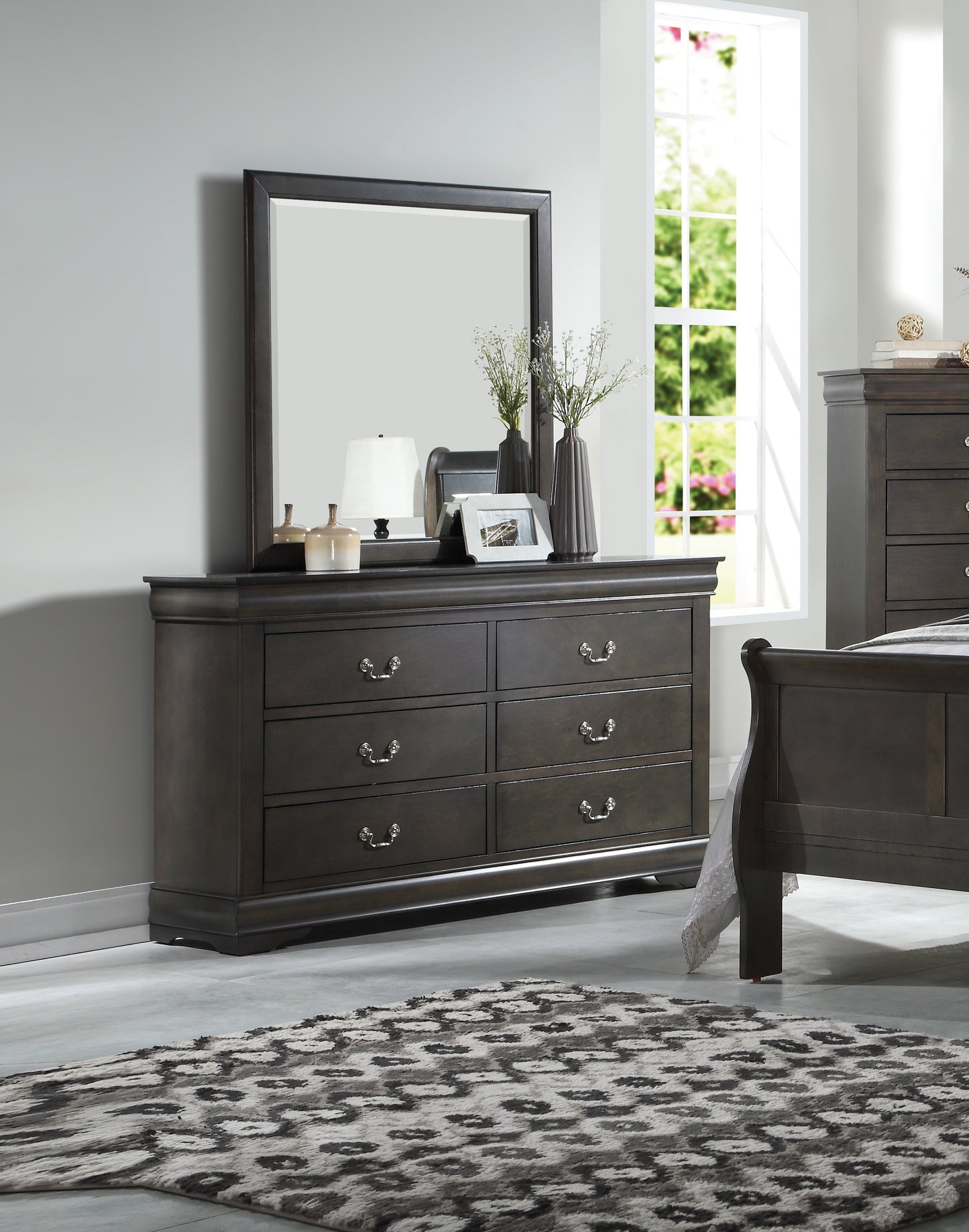 Louis Philippe Dark Gray Dresser ACME East