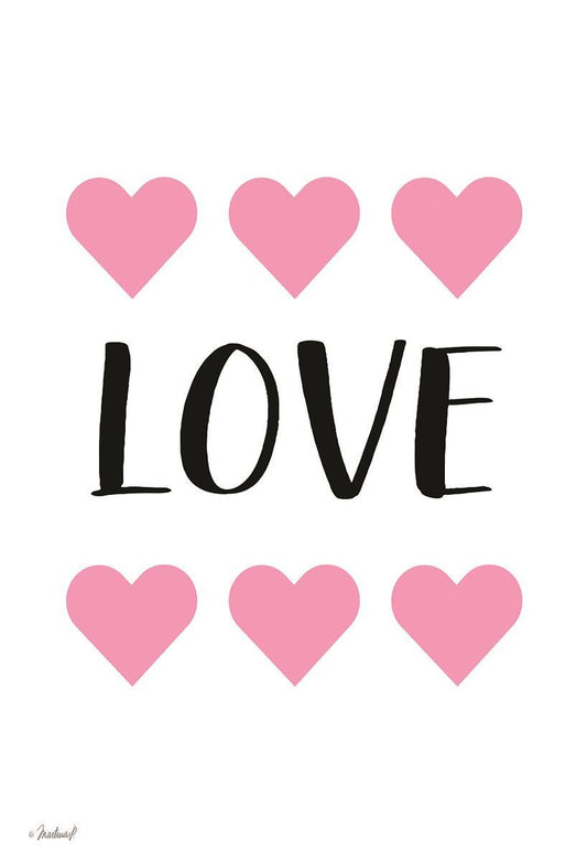 Love Hearts By Martina Pavlova - White Classy Art