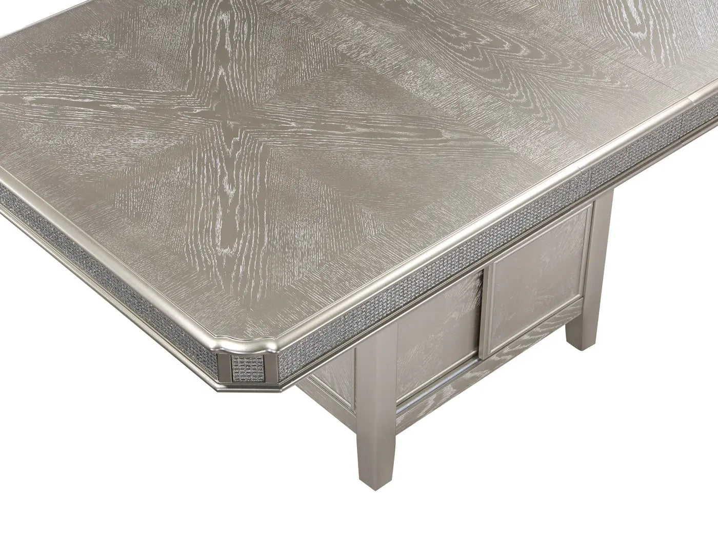 Klina Silver Champagne Counter Height Table Crown Mark