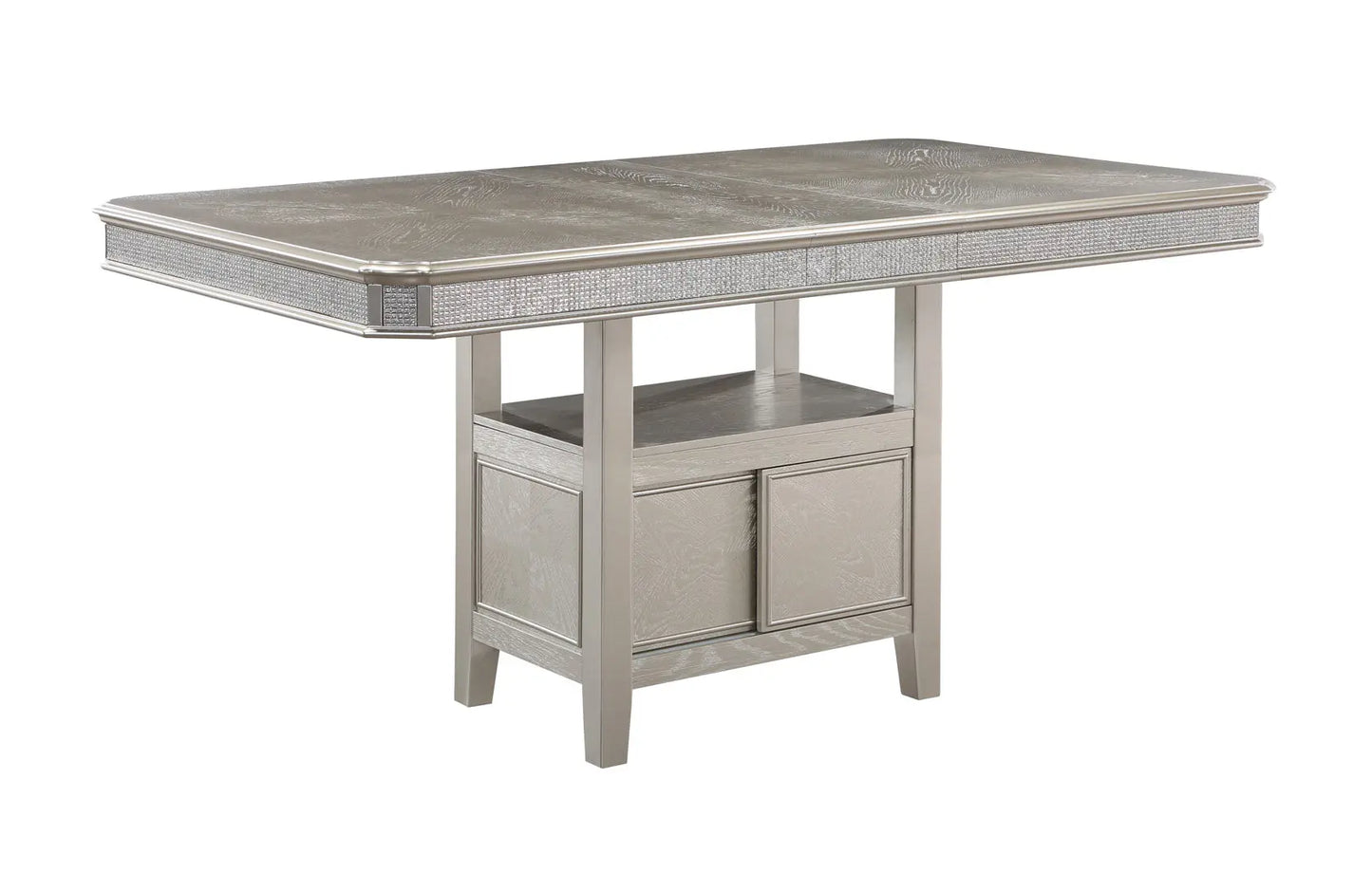 Klina Silver Champagne Counter Height Table Crown Mark