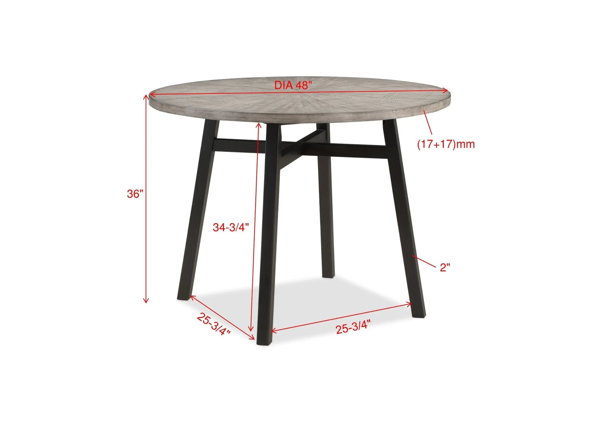 Mathis Black/Gray Counter Height Table Crown Mark