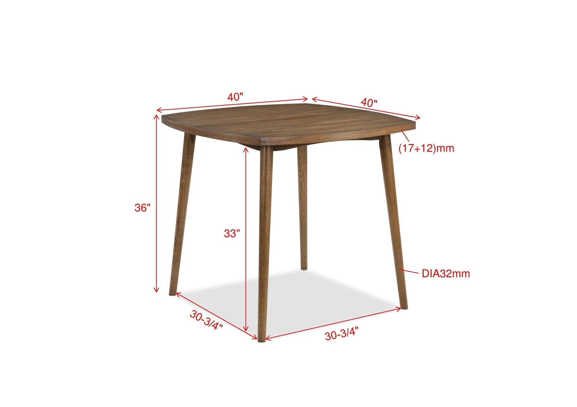 Weldon Brown Square Counter Height Dining Set Crown Mark