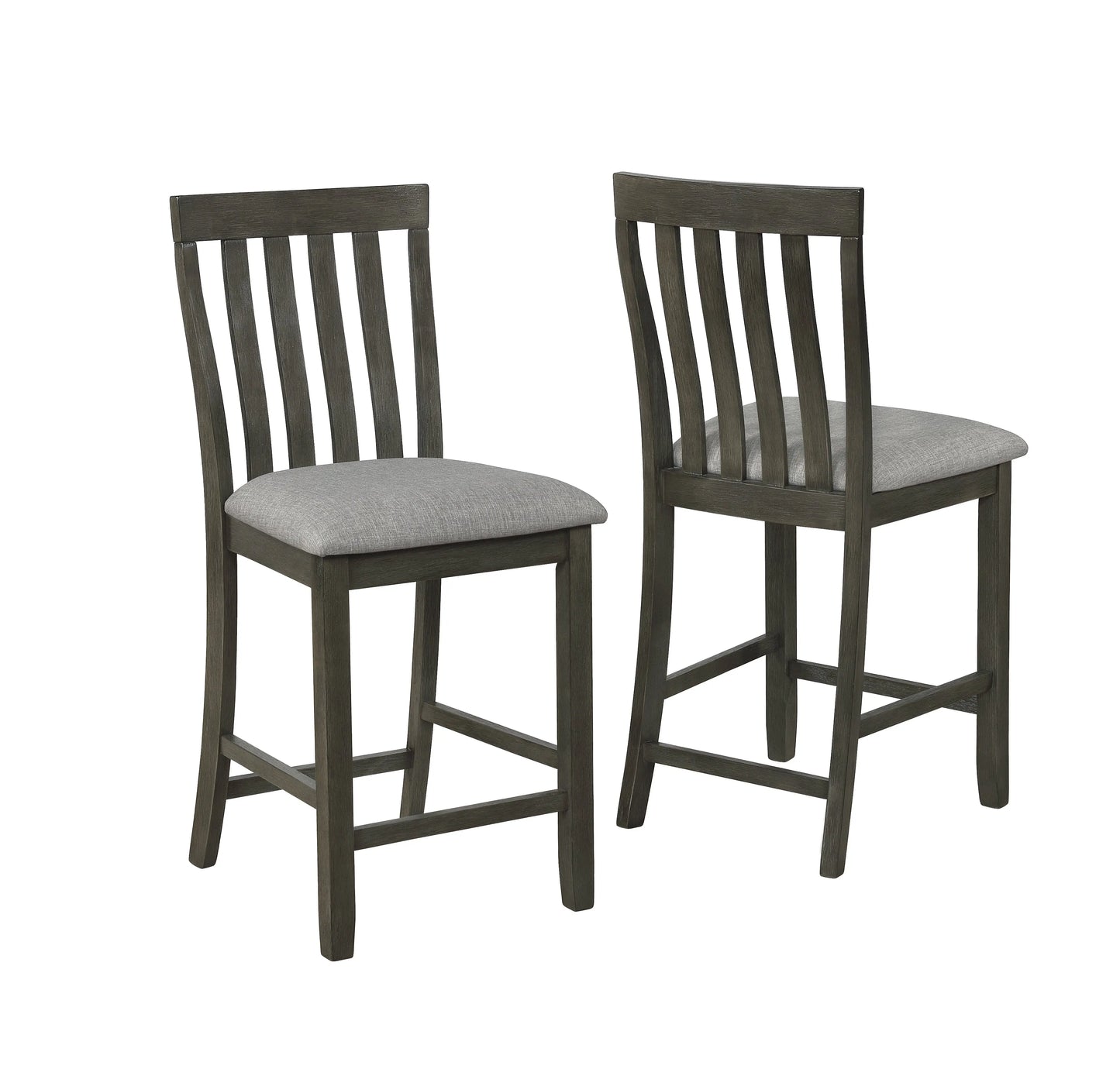 Nina Gray Counter Height Chair, Set of 2 Crown Mark