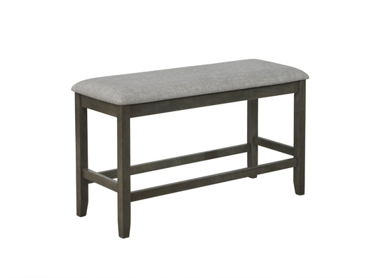 Nina Gray Counter Height Dining Bench Crown Mark