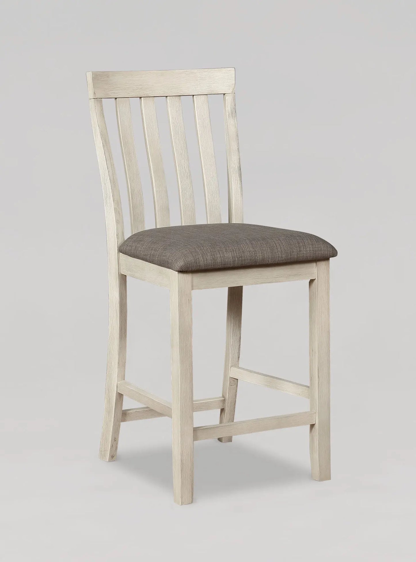 Nina White/Brown Counter Height Chair, Set of 2 Crown Mark