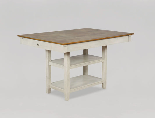 Nina White/Brown Counter Height Table Crown Mark