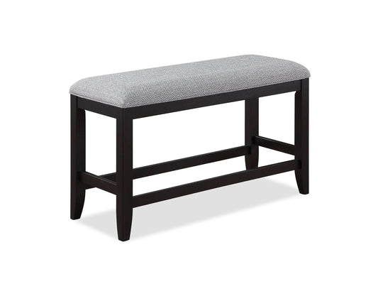 Frey Black/Gray Counter Height Dining Bench Crown Mark