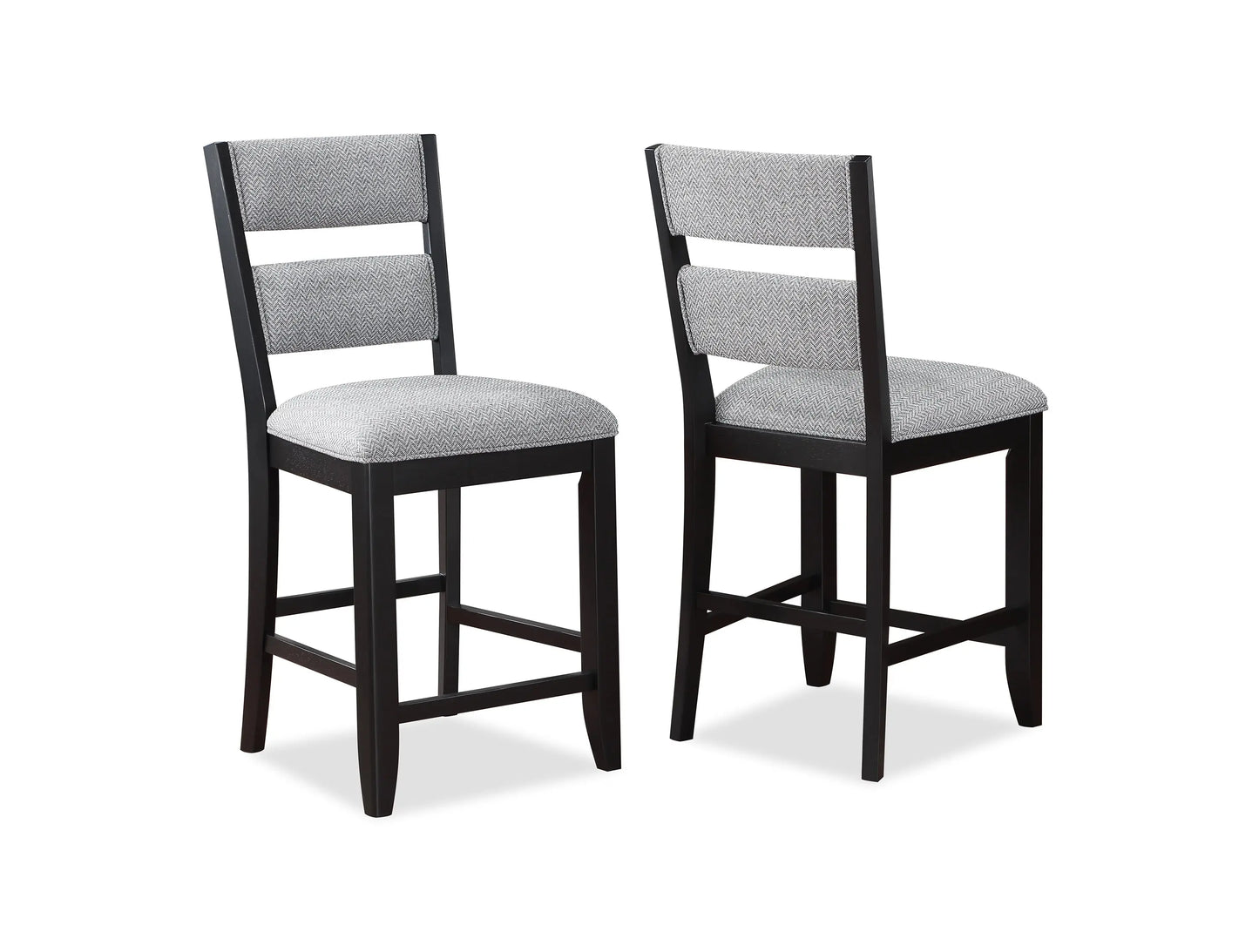 Frey Black/Gray Counter Height Chair, Set of 2 Crown Mark