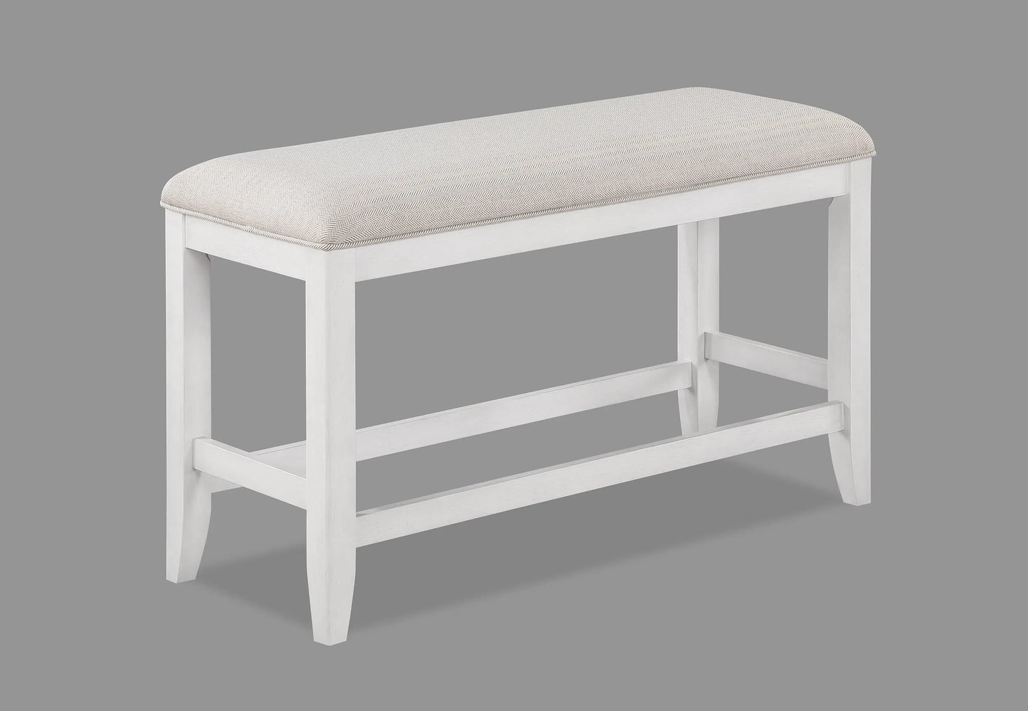 Wendy White Counter Height Dining Bench Crown Mark