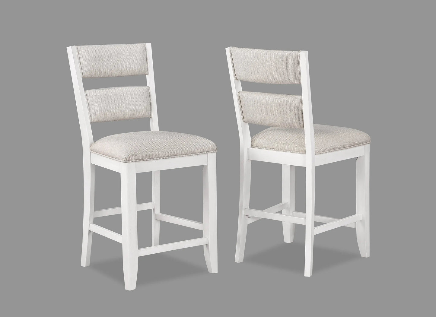 Wendy White Counter Height Chair, Set of 2 Crown Mark