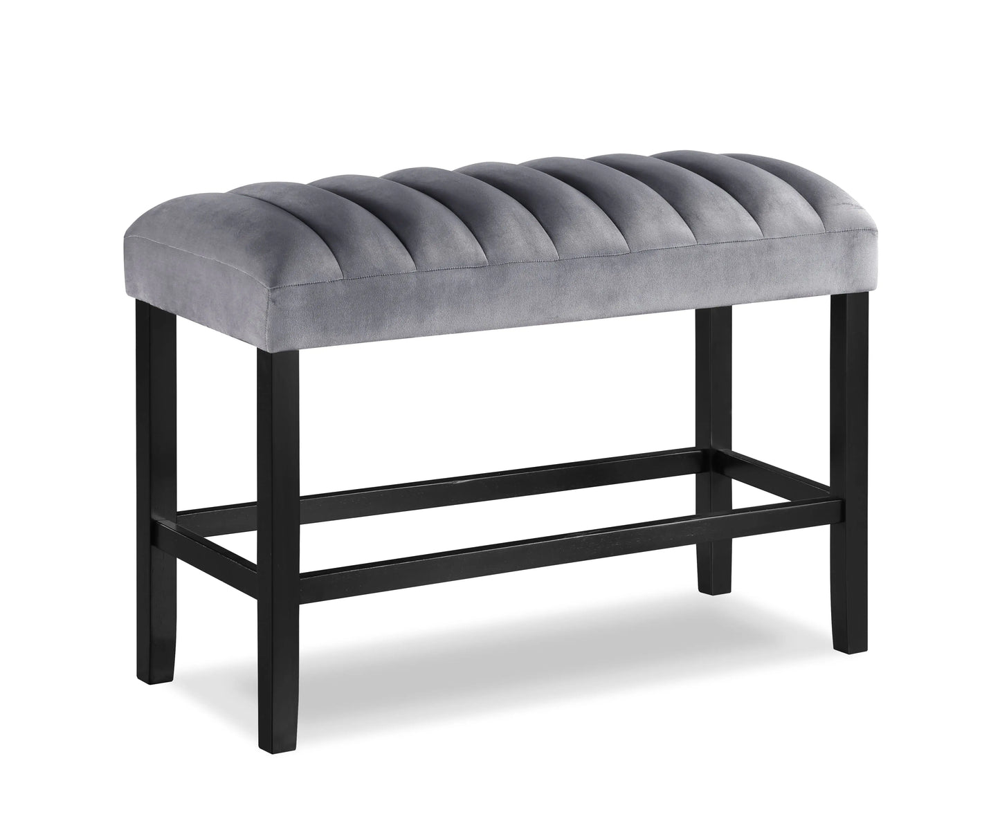 Pascal Black/Gray Counter Height Dining Bench Crown Mark