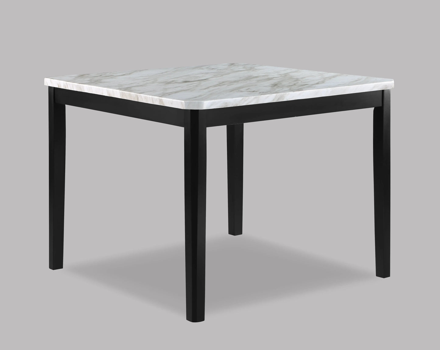 Pascal White/Black Faux Marble-Top Counter Height Table Crown Mark