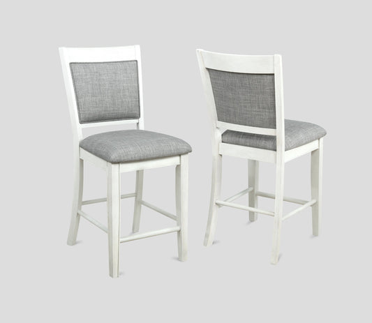 Hartwell Chalk Gray Counter Height Chair, Set of 2 Crown Mark