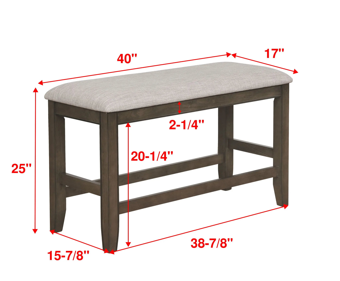 Fulton Gray Counter Height Dining Set Crown Mark