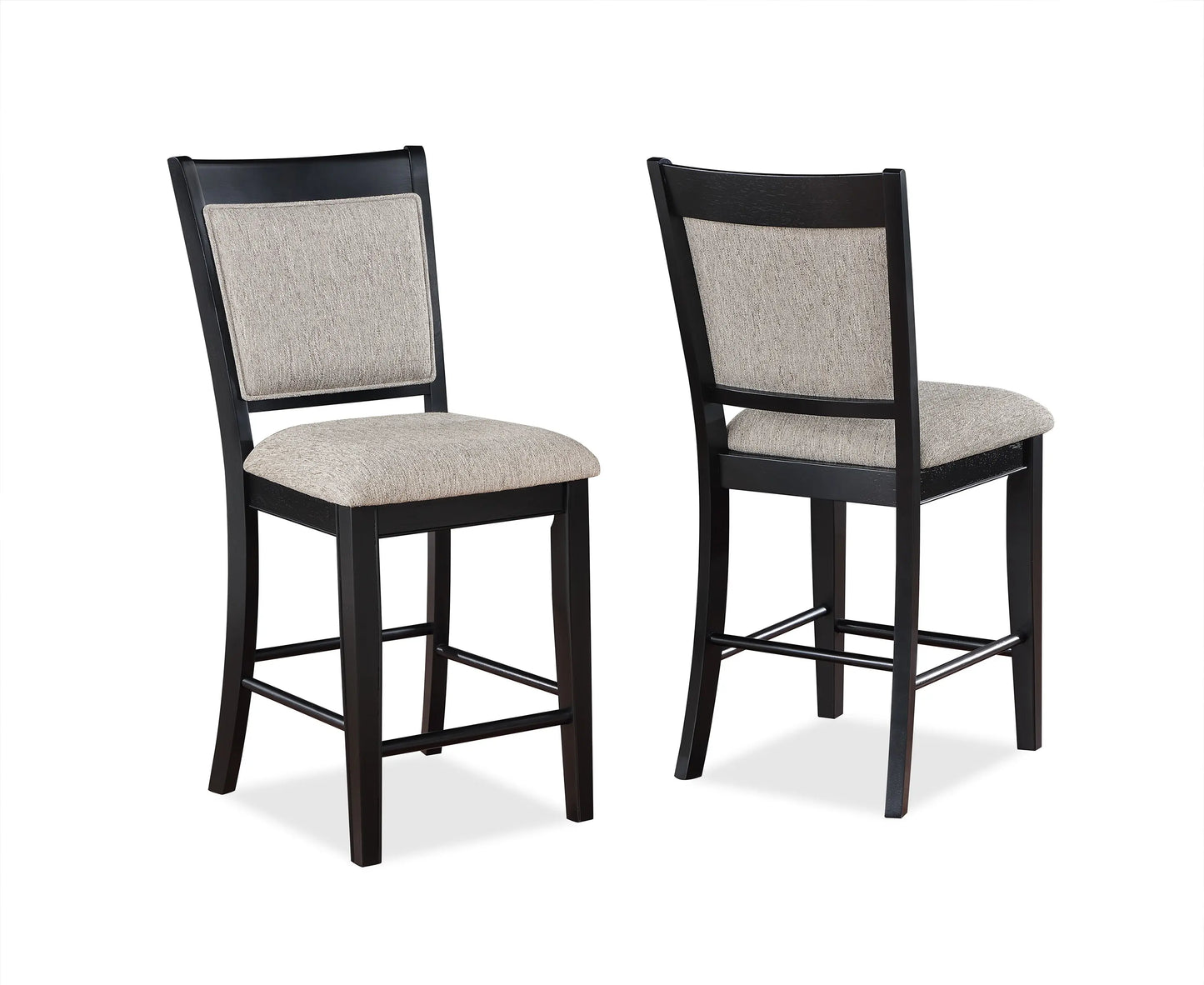 Fulton Light Gray Counter Height Chair, Set of 2 Crown Mark